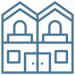 Multifamily blue icon