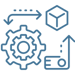 Prototyping and Product Development blue icon