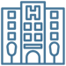 Wellness and hospitality blue icon